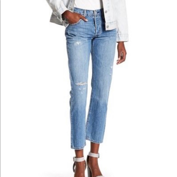 Levi's Denim - Levi’s 501’s Stitches Cropped Jeans Price Firm